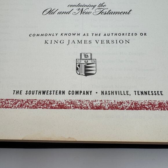 Vintage 1962 Family Bible from Southwestern Company Black 3196 & Bookmarks - Picture 5 of 15